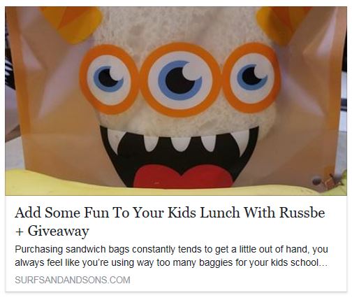 SURFSANDANDSONS.COM: Add Some Fun To Your Kids Lunch With Russbe + Giveaway
