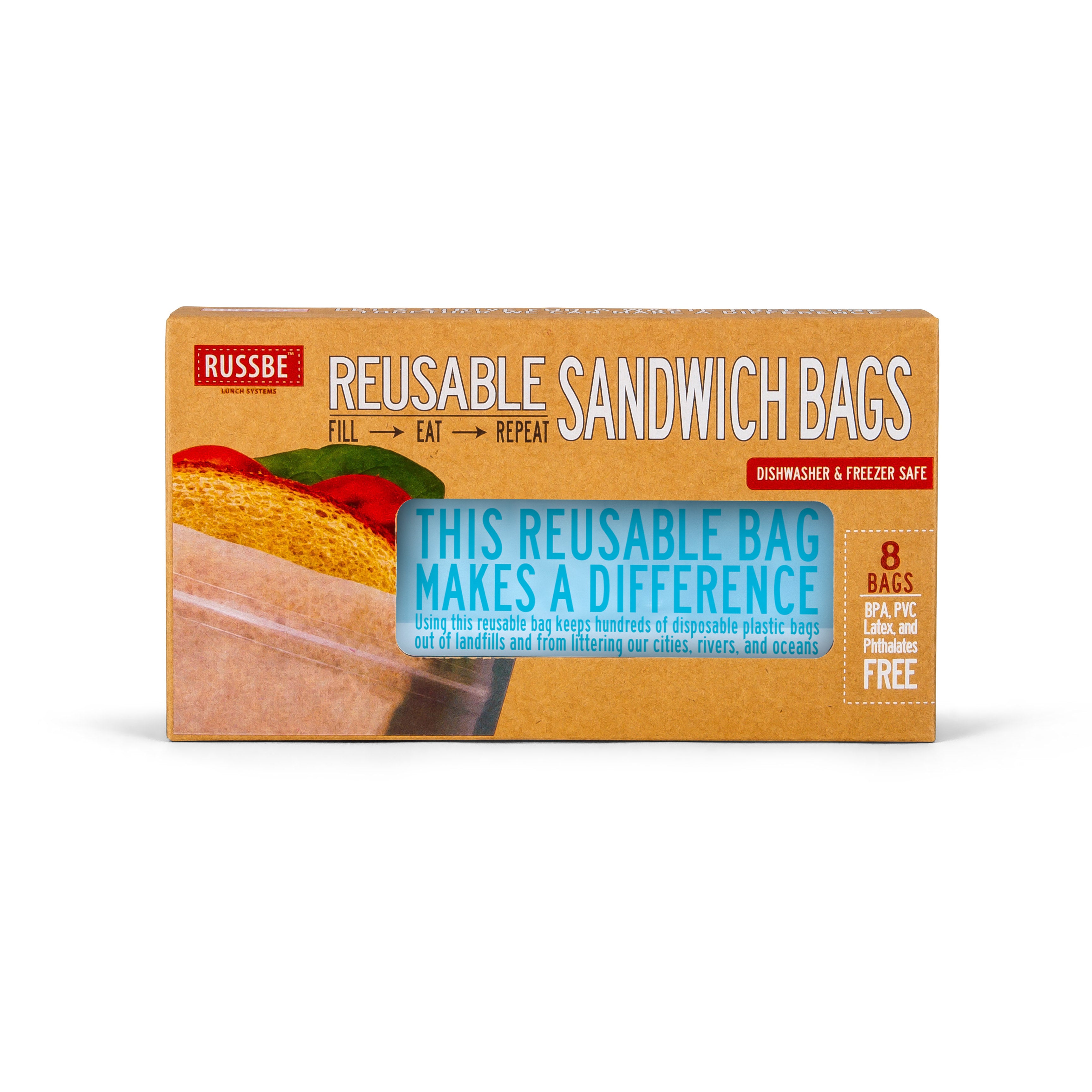 Sandwich Size Reusable Bags, Set of 8 Russbe