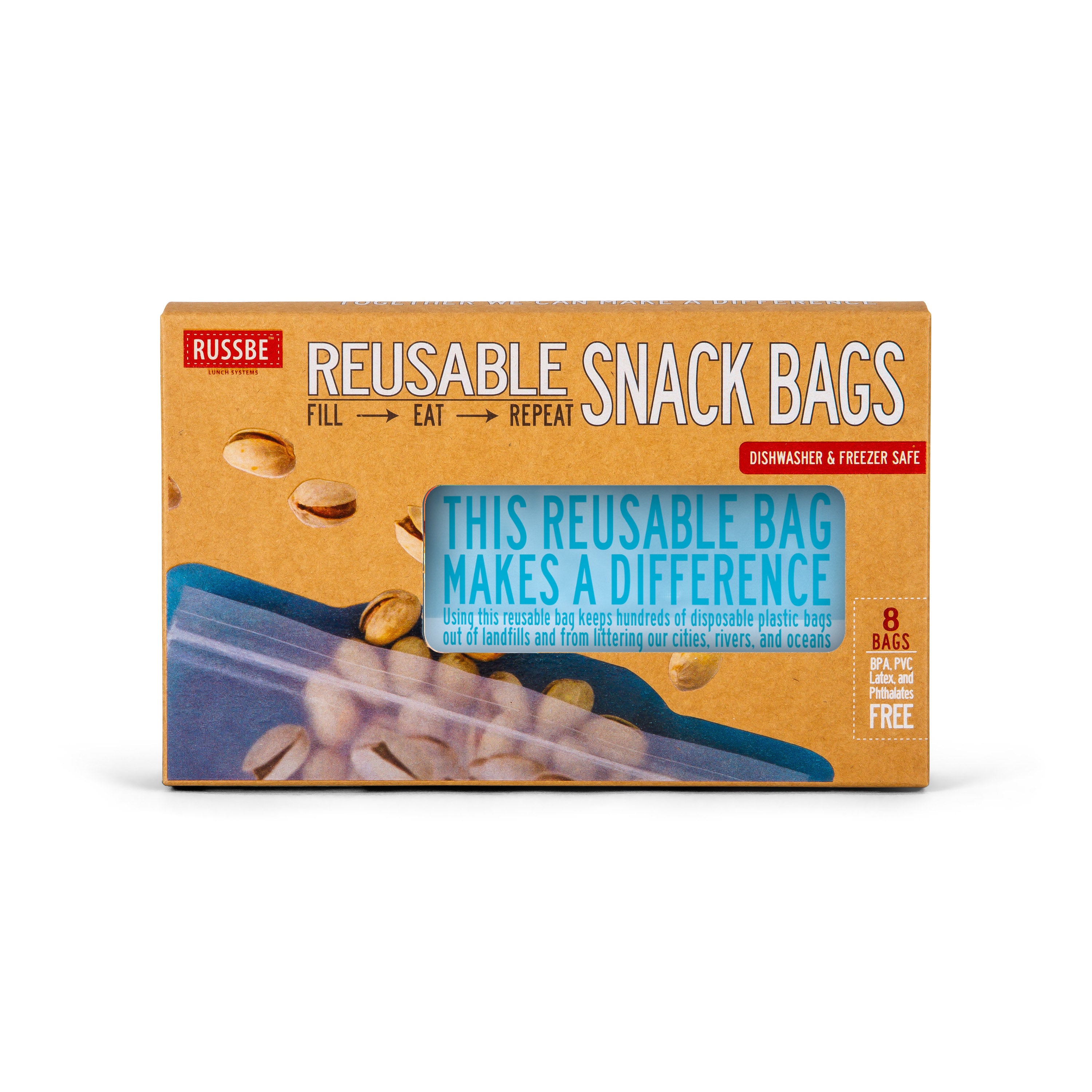 Snack Size Reusable Bags, Set of 8 Russbe