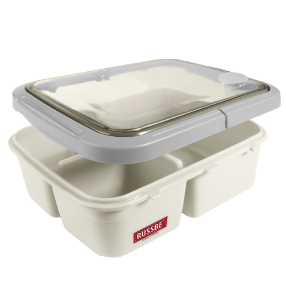 Russbe perfect seal bento lunch box Color Bone white 51oz clear